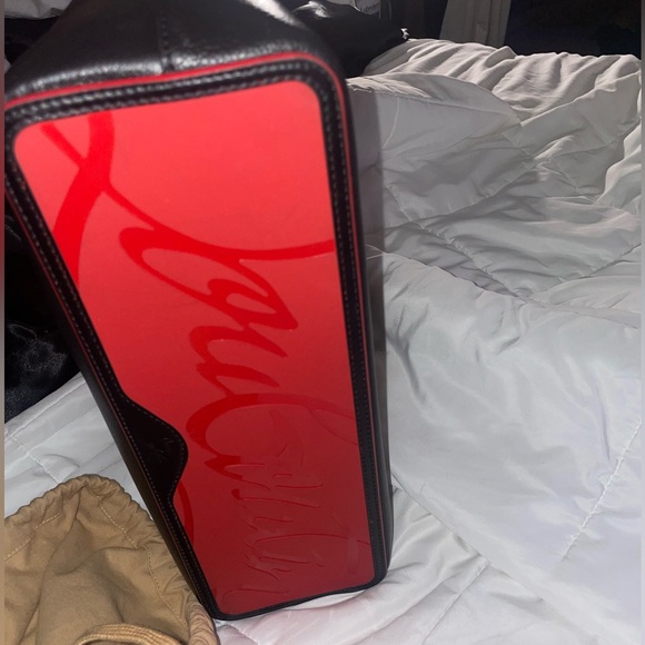 AUTHENTIC Christian Louboutin black cabata  clutch included - Picture 14 of 15